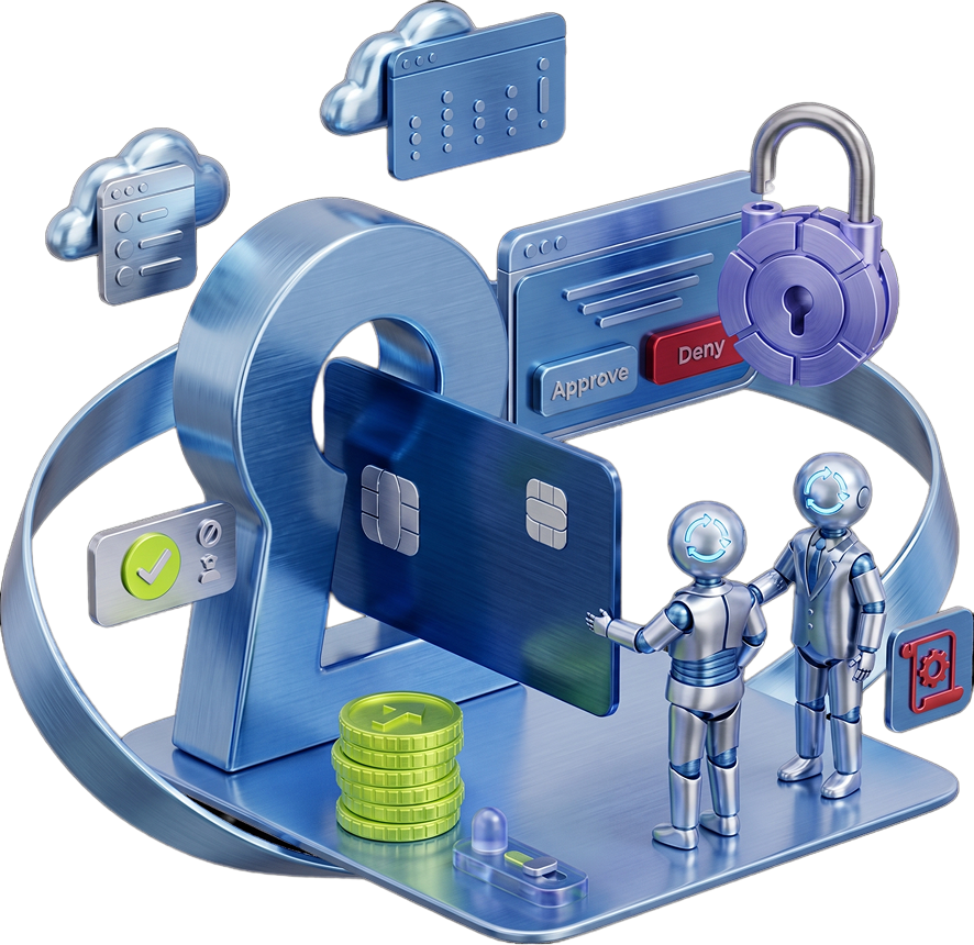 Secure agent payments illustration